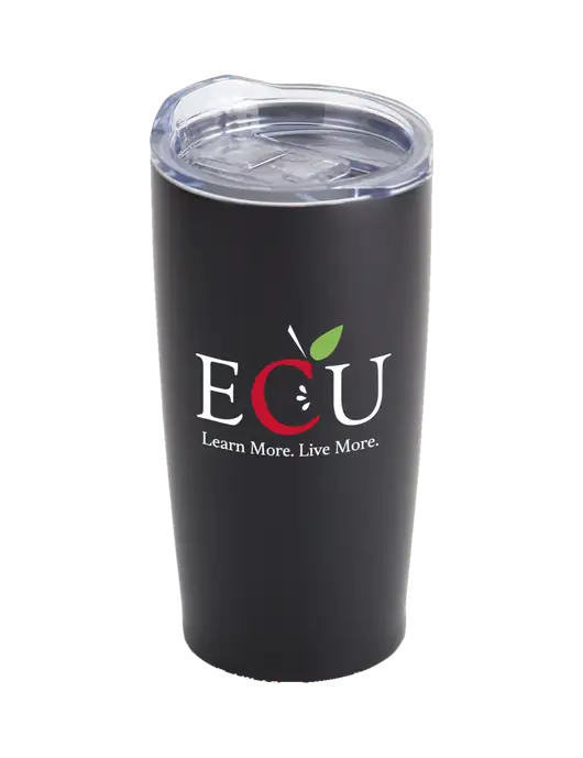 Society Black 20 oz Insulated Tumbler w/Education Credit Union shortened Logo