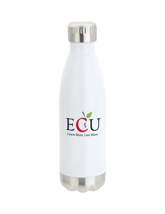 City Go White 17 oz Insulated Bottle w/Education Credit Union shortened Logo
