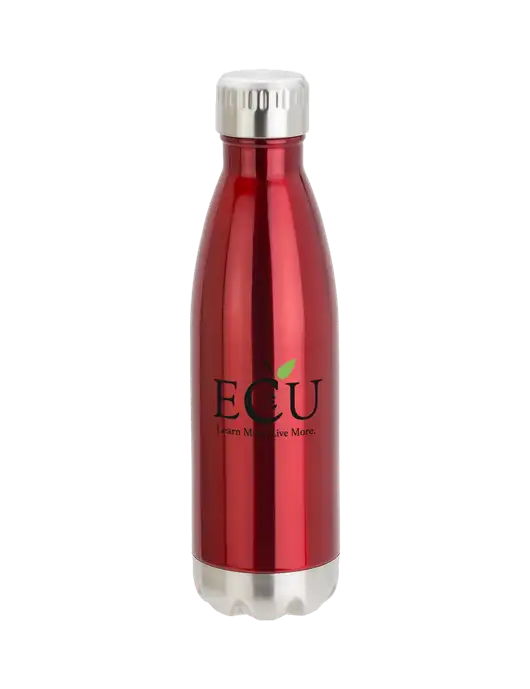 City Go Red 17 oz Insulated Bottle w/Education Credit Union shortened Logo