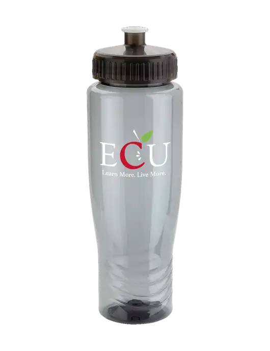 Roam Smoke 28 oz Eco-Polyclear Bottle with Push Pull Lid w/Education Credit Union shortened Logo