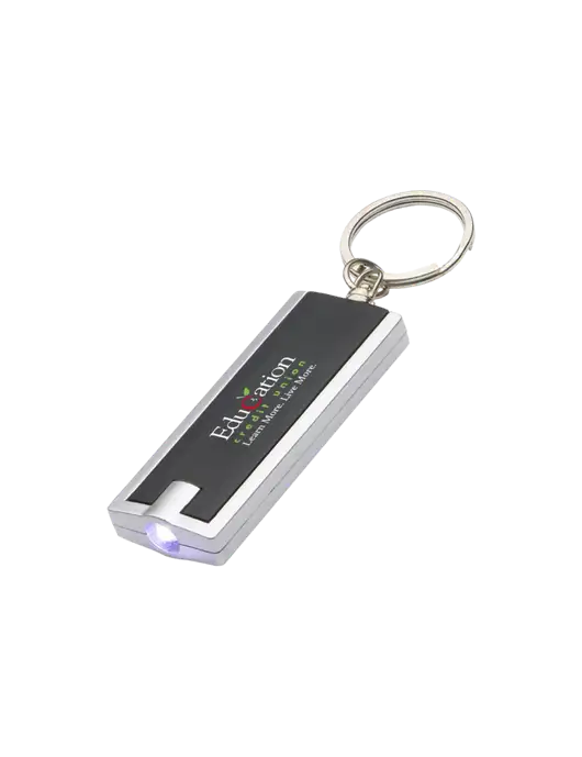 Simple Touch Black LED Keychain w/Education Credit Union Logo