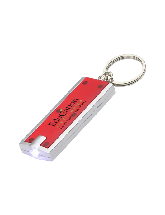 Simple Touch Red LED Keychain w/Education Credit Union Logo