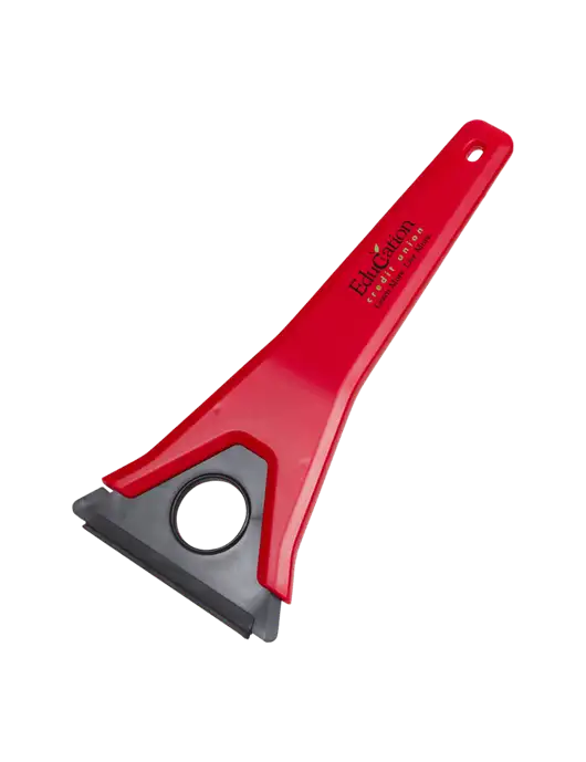 TriBlade Red Windshield Scraper w/Education Credit Union Logo