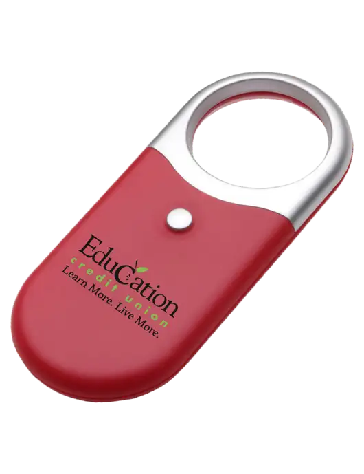 Compact Red Magnifier Light w/Education Credit Union Logo