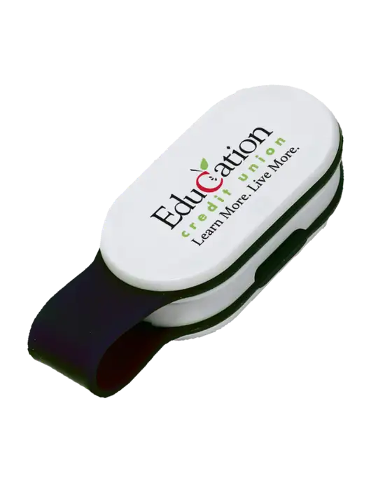 Magna Clip Black Personal Safety Light w/Education Credit Union Logo