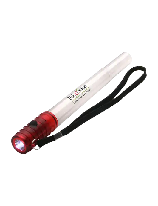 Red Emergency LED Glow Whistle w/Education Credit Union Logo