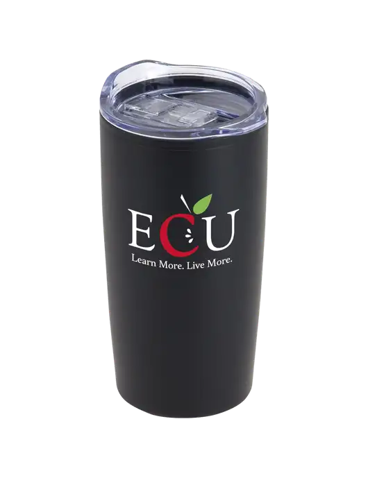 Olympus Black 20 oz Tumbler w/Education Credit Union shortened Logo