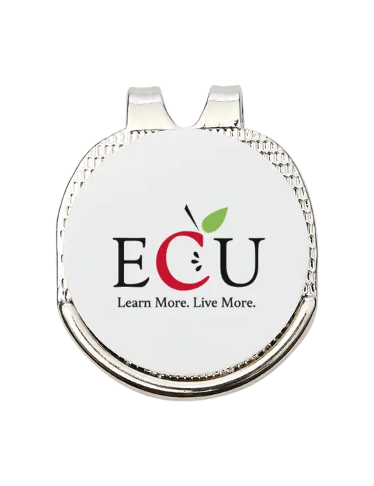 Antique Silver Hat Clip w/Golf Ball Marker w/Education Credit Union shortened Logo