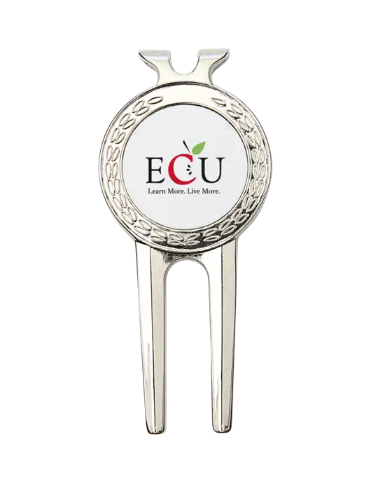Silver Divot Tool, 1.5 x 3 w/Education Credit Union shortened Logo