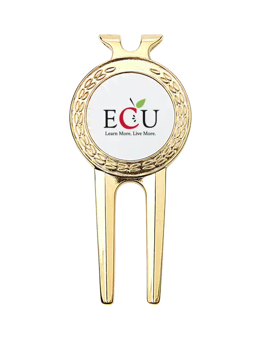 Gold Divot Tool, 1.5 x 3 w/Education Credit Union shortened Logo