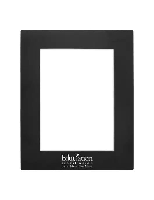 Black Aluminum Photo Frame, 5 x 7 w/Education Credit Union Logo
