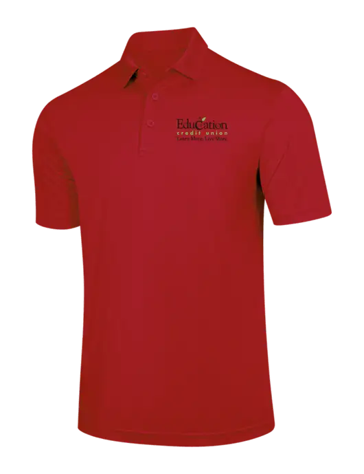 Red PosiCharge Competitor Polo w/Education Credit Union Logo