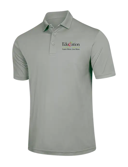 Silver PosiCharge Competitor Polo w/Education Credit Union Logo