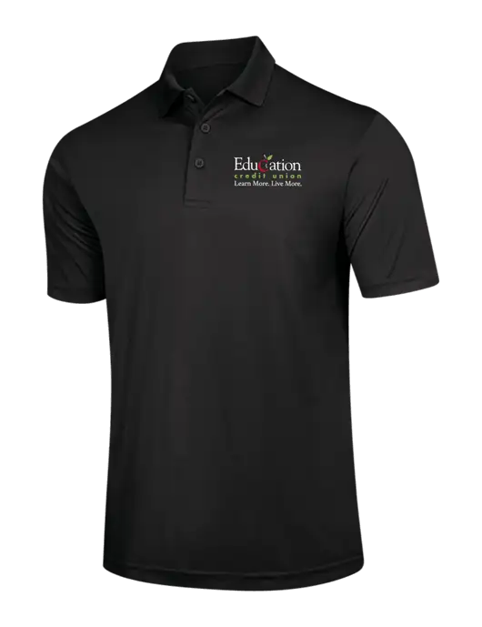 Black PosiCharge Competitor Polo w/Education Credit Union Logo