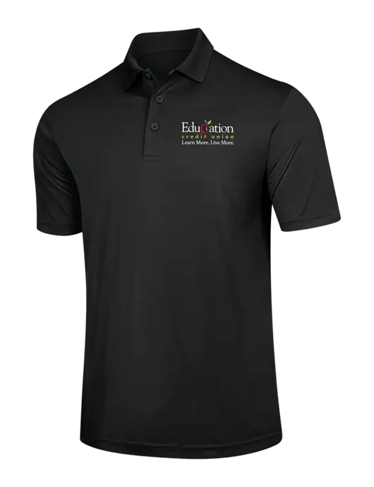 Black PosiCharge Competitor Polo w/Education Credit Union Logo