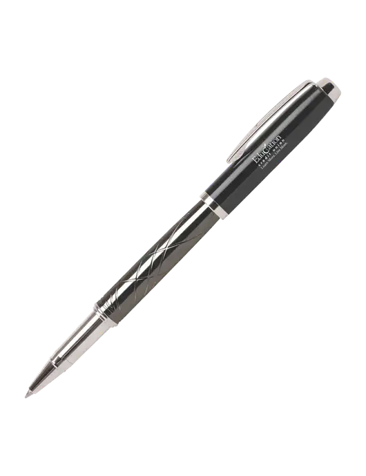 Modernist Black Rollerball Pen - Black Ink w/Education Credit Union Logo