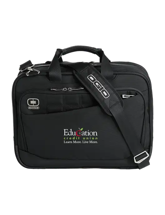 OGIO Black Element Laptop Messenger Bag w/Education Credit Union Logo