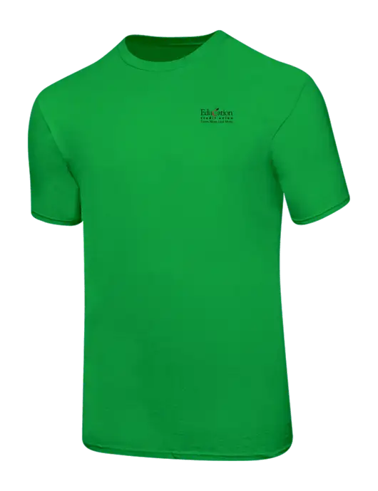 Ring Spun Light Kelly Green 4.5 oz T-Shirt w/Education Credit Union Logo