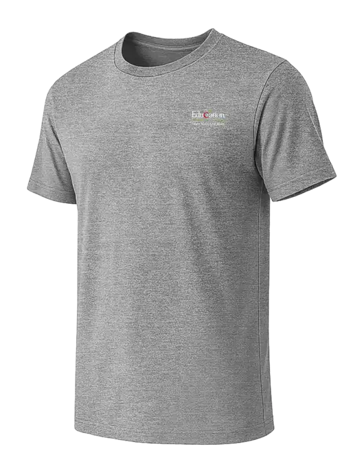 BELLA+CANVAS Heather Grey CVC Short Sleeve Tee w/Education Credit Union Logo