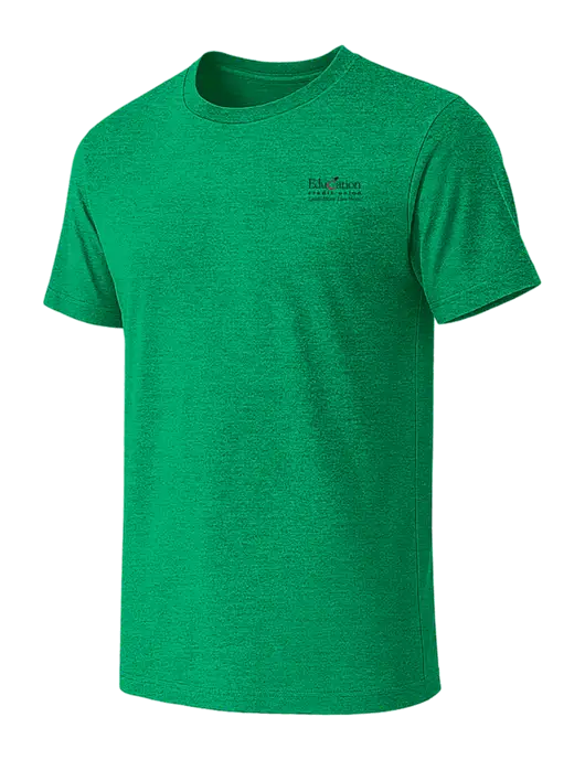 BELLA+CANVAS Heather Kelly Green CVC Short Sleeve Tee w/Education Credit Union Logo