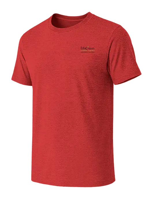 BELLA+CANVAS Heather Red CVC Short Sleeve Tee w/Education Credit Union Logo