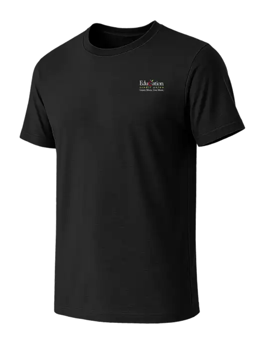BELLA+CANVAS Black CVC Short Sleeve Tee w/Education Credit Union Logo