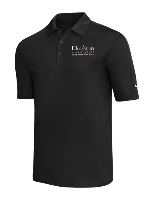 Nike Black Tech Sport Dri-FIT Polo w/Education Credit Union Logo