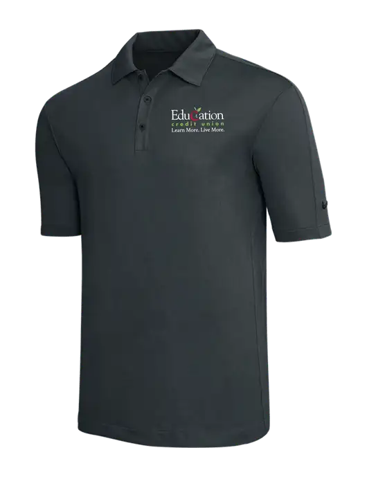 Nike Dark Grey Tech Sport Dri-FIT Polo w/Education Credit Union Logo