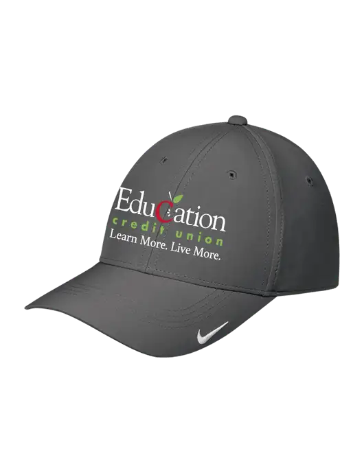 Nike Dark Grey Dri-FIT Legacy Cap w/Education Credit Union Logo
