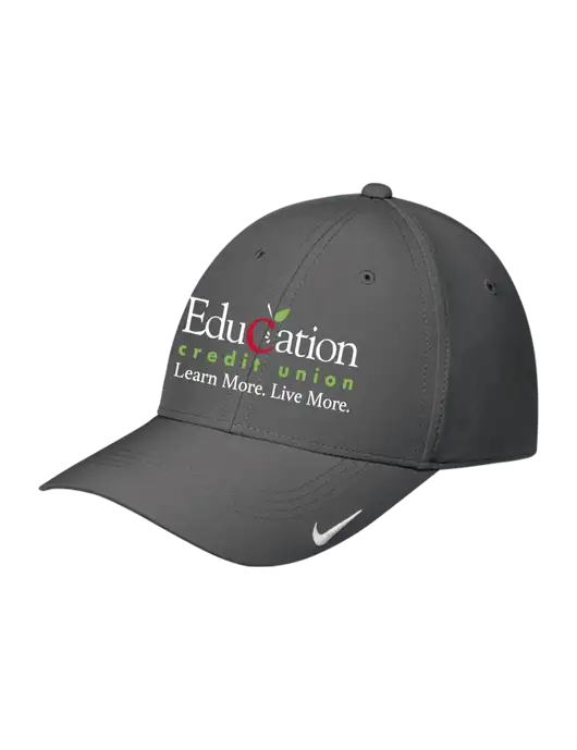 Nike Dark Grey Dri-FIT Legacy Cap w/Education Credit Union Logo