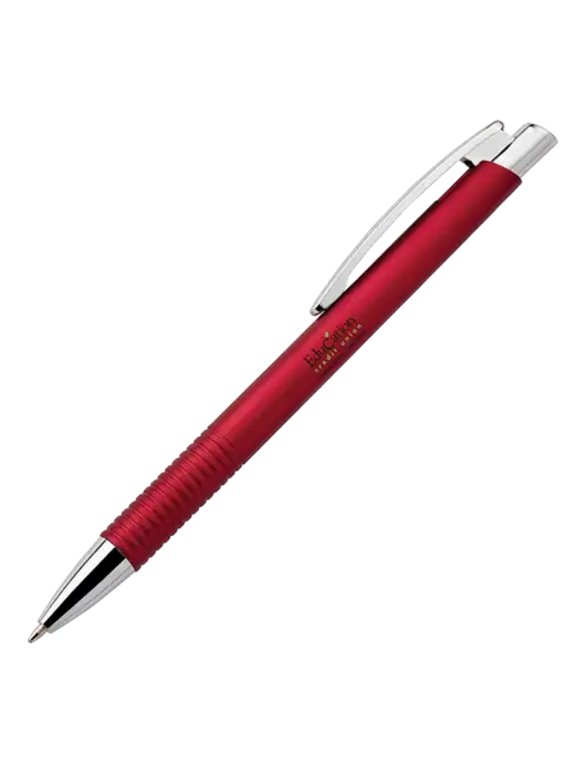 Malay Red Ballpoint Pen - Blue Ink w/Education Credit Union Logo