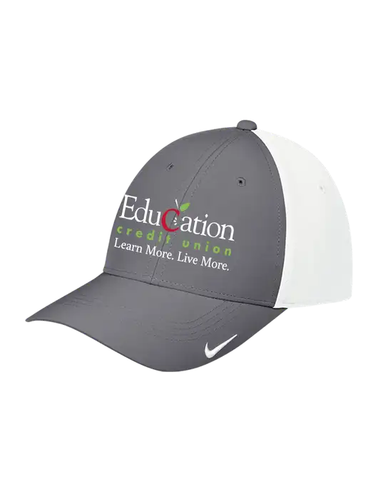 Nike Dark Grey/White Dri-FIT Legacy Cap w/Education Credit Union Logo