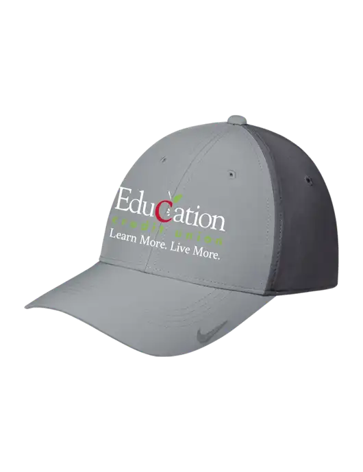Nike Light Grey/Dark Grey Dri-FIT Legacy Cap w/Education Credit Union Logo