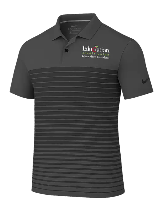 Nike Dark Grey Dri-FIT Vapor Block Polo w/Education Credit Union Logo
