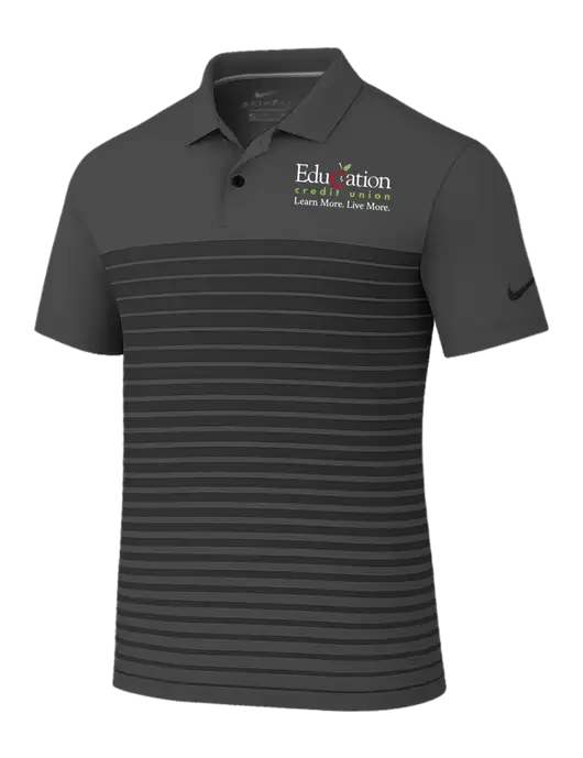 Nike Dark Grey Dri-FIT Vapor Block Polo w/Education Credit Union Logo