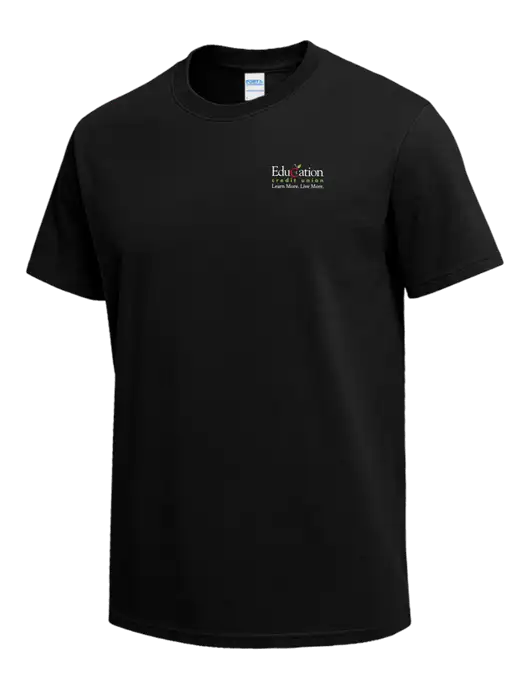 Black Heavyweight 6.1 oz T-Shirt w/Education Credit Union Logo