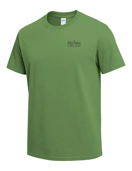 Light Kelly Green Heavyweight 6.1 oz T-Shirt w/Education Credit Union Logo
