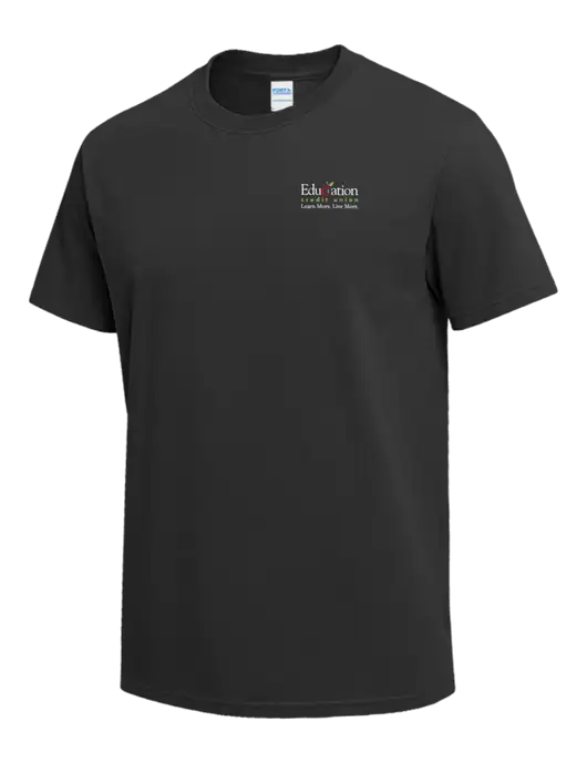 Charcoal Heavyweight 6.1 oz T-Shirt w/Education Credit Union Logo