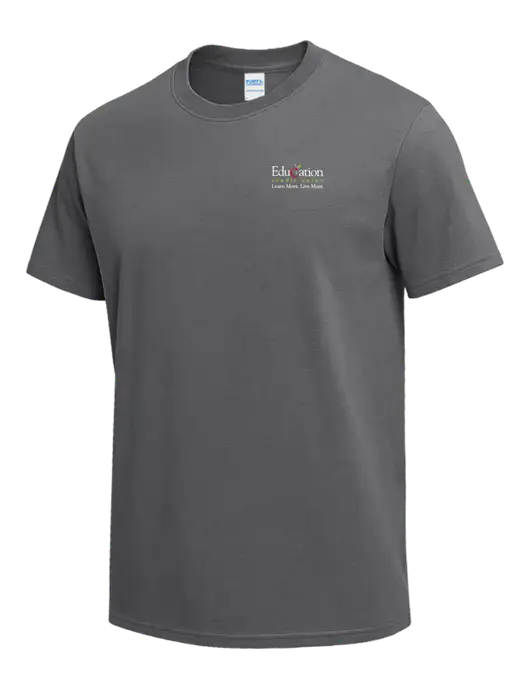 Medium Grey Heavyweight 6.1 oz T-Shirt w/Education Credit Union Logo