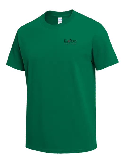 Kelly Green Heavyweight 6.1 oz T-Shirt w/Education Credit Union Logo