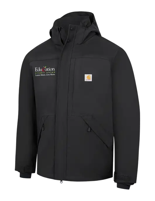 Carhartt Black Storm Defender Shoreline Jacket w/Education Credit Union Logo
