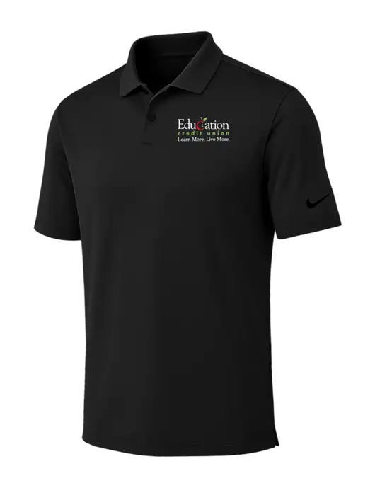 Nike Black Dri-FIT Vapor Polo w/Education Credit Union Logo