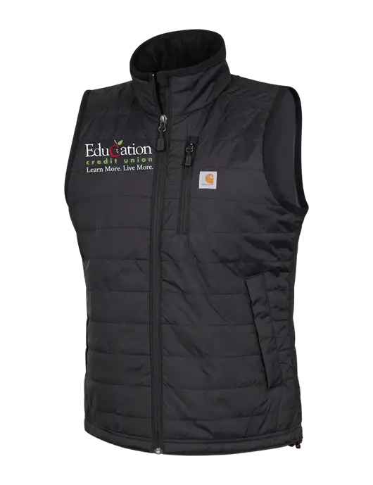 Carhartt Womens Black Gilliam Vest w/Education Credit Union Logo