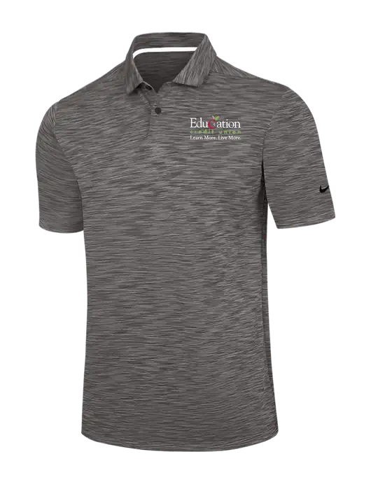 Nike Dark Grey Dri-FIT Vapor Space Dyed Polo w/Education Credit Union Logo