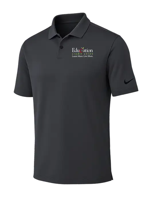 Nike Dark Grey Dri-FIT Vapor Polo w/Education Credit Union Logo