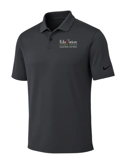 Nike Dark Grey Dri-FIT Vapor Polo w/Education Credit Union Logo