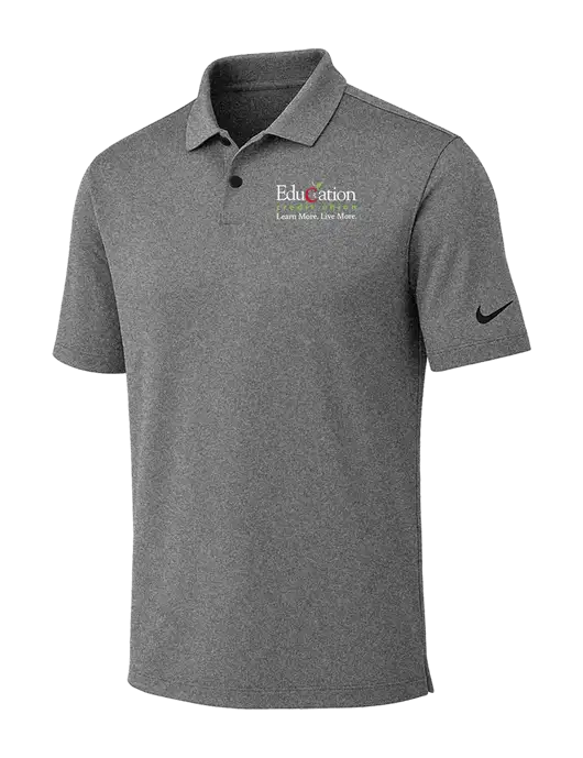 Nike Dark Grey Heather Dri-FIT Vapor Polo w/Education Credit Union Logo