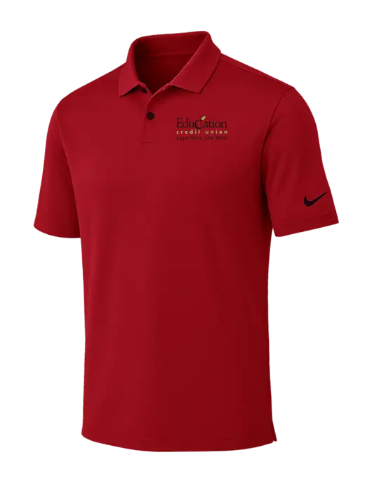 Nike Red Dri-FIT Vapor Polo w/Education Credit Union Logo