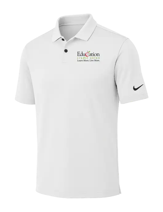 Nike White Dri-FIT Vapor Polo w/Education Credit Union Logo