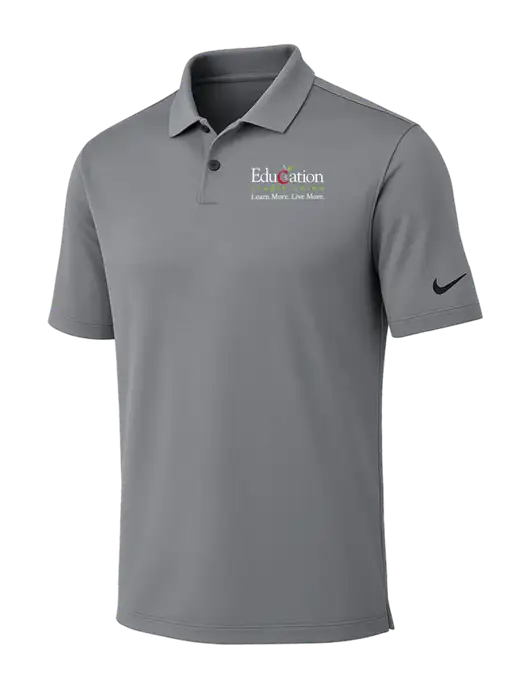 Nike Medium Grey Dri-FIT Vapor Polo w/Education Credit Union Logo